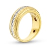 Men's 0.50 CT. T.W. Diamond Milgrain Edge Tread Pattern Band in 10K Gold