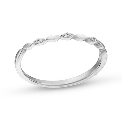 Diamond Accent Marquise Band in 10K White Gold