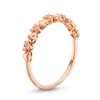 0.10 CT. T.W. Multi-Diamond Alternating Hearts Band in 10K Rose Gold