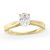 Thumbnail Image 0 of 1.00 CT. T.W. Oval-Cut Diamond Frame Engagement Ring in 14K  Gold (I/I1)