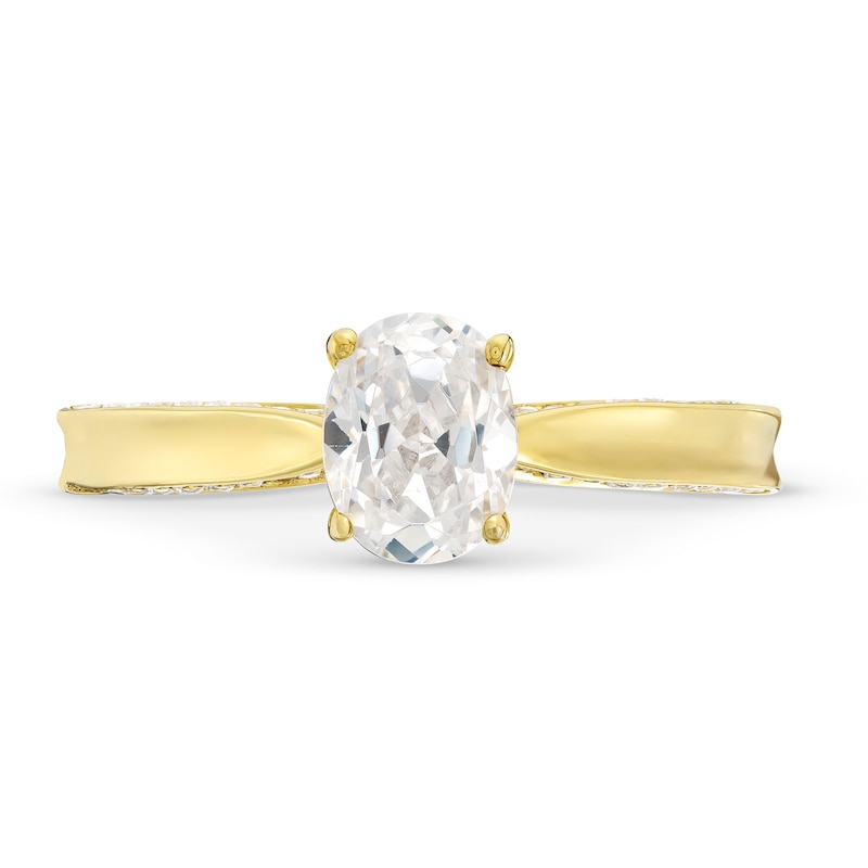 1.00 CT. T.W. Oval-Cut Diamond Frame Engagement Ring in 14K  Gold (I/I1)
