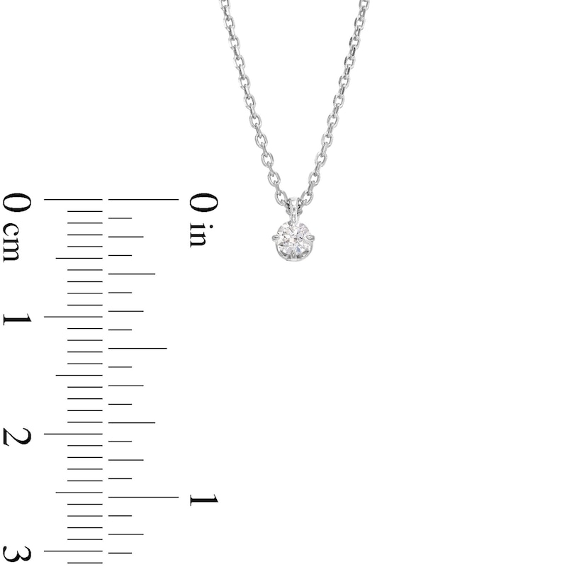 0.10 CT. Diamond Solitaire Pendant in 14K White Gold (J/I2)
