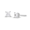 Thumbnail Image 1 of Trouvaille Collection 0.50 CT. T.W. DeBeers®-Graded Princess-Cut Diamond Solitaire Stud Earrings in 14K Gold (F/I1)