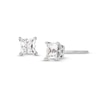 Thumbnail Image 0 of Trouvaille Collection 1.00 CT. T.W. DeBeers®-Graded Princess-Cut Diamond Solitaire Stud Earrings in 14K Gold (F/I1)