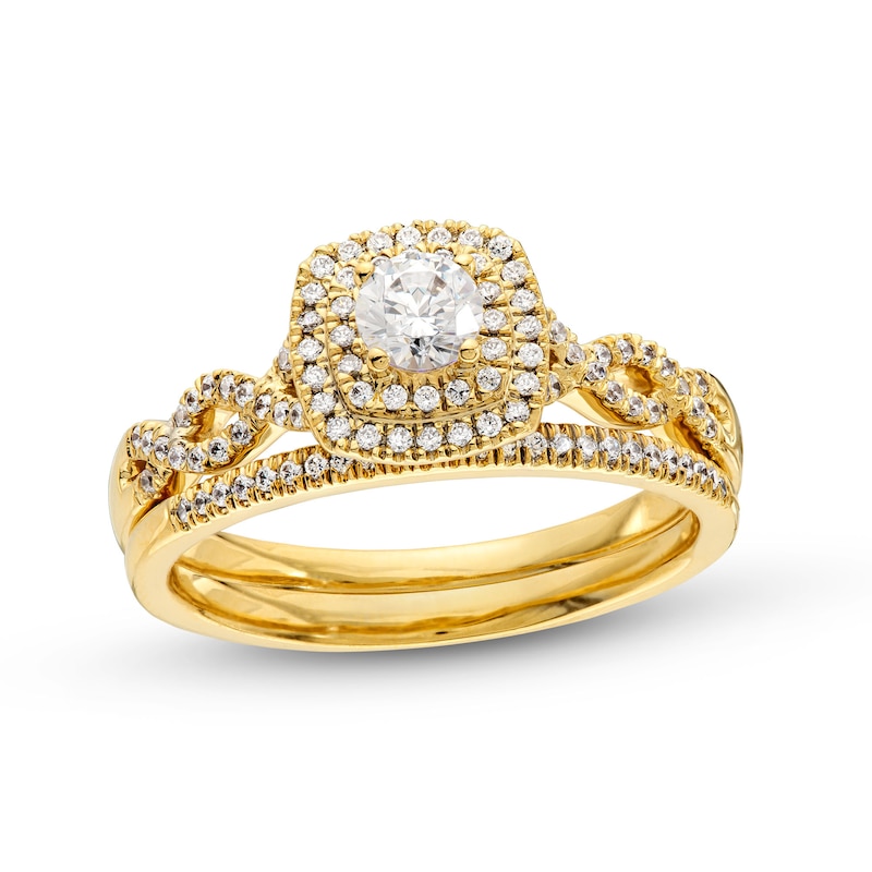 0.50 CT. Canadian Certified Diamond Framed Engagement Ring in 14K Gold (I/I1)