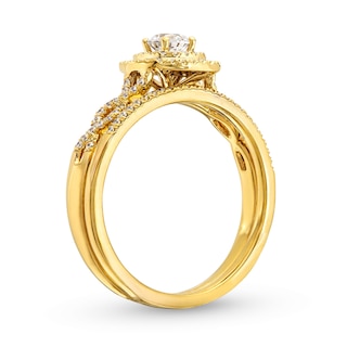 0.50 CT. Canadian Certified Diamond Framed Engagement Ring in 14K Gold (I/I1)