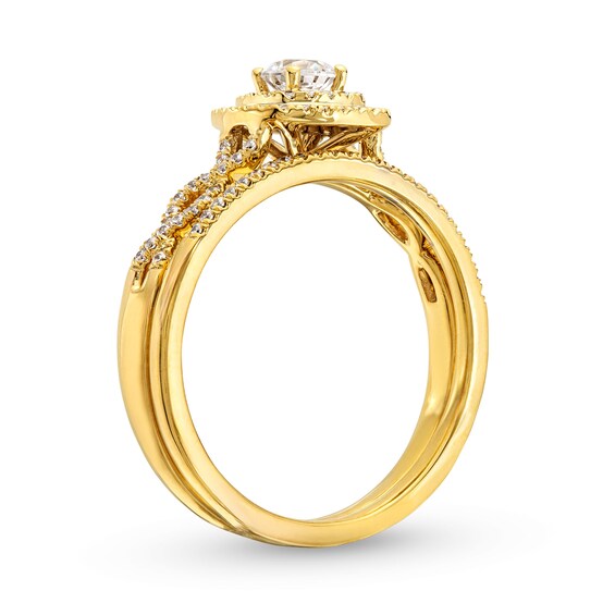 0.50 CT. Canadian Certified Diamond Framed Engagement Ring in 14K Gold (I/I1)