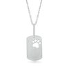 Thumbnail Image 0 of Diamond Accent Paw Print Cutout Dog Tag Pendant in Sterling Silver