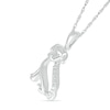 Thumbnail Image 1 of Diamond Accent Dog Outline Pendant in Sterling Silver