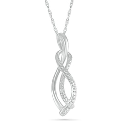 Diamond Accent Infinity Swirl Pendant in Sterling Silver