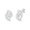 Thumbnail Image 0 of Diamond Accent Bypass Frame Stud Earrings in Sterling Silver