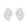 Thumbnail Image 2 of Diamond Accent Bypass Frame Stud Earrings in Sterling Silver