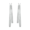 Thumbnail Image 2 of Diamond Accent Split Double Row Hoop Earrings in Sterling Silver