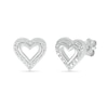 Thumbnail Image 0 of Diamond Accent Heart Outline Stud Earrings in Sterling Silver