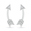 Thumbnail Image 2 of Diamond Accent Arrow Stud Earrings in Sterling Silver
