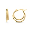 Thumbnail Image 0 of Double Loop Hoop Earrings in 14K Gold