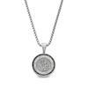 Thumbnail Image 0 of Men's 0.25 CT. T.W. Diamond Saint Christopher Medallion in Stainless Steel - 24"