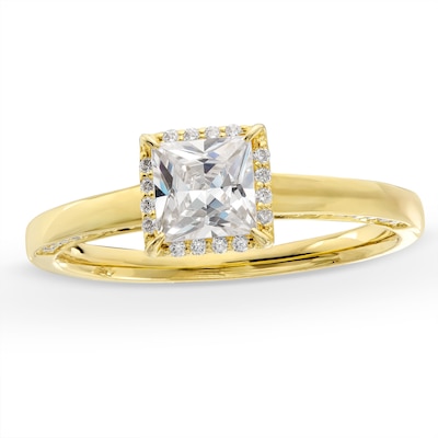 1.00 CT. T.W. Princess-Cut Diamond Frame Engagement Ring in 14K Gold (I/I2)