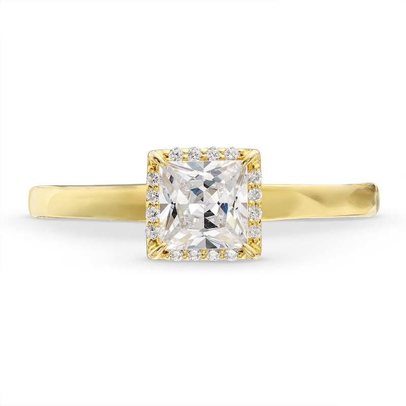 1.00 CT. T.W. Princess-Cut Diamond Frame Engagement Ring in 14K Gold (I/I2)