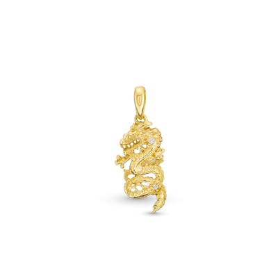 Dragon Necklace Charm in 10K Gold