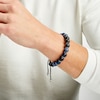 Men's Sodalite Bead Adjustable Bracelet with Stainless Steel