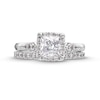 Thumbnail Image 3 of 1.50 CT. T.W. Certified Princess-Cut Lab-Created Diamond Frame Bridal Set in 14K White Gold (F/SI2)