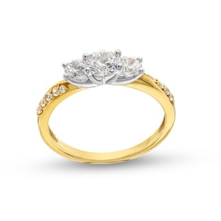 CT. T.W. Diamond Past Present Future® Engagement Ring in 10K Gold