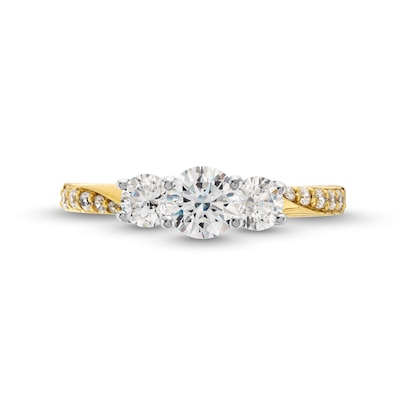 CT. T.W. Diamond Past Present Future® Engagement Ring in 10K Gold