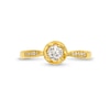 0.30 CT. T.W. Diamond Swirl Frame Tapered Shank Engagement Ring in 14K Gold