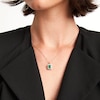 Thumbnail Image 1 of Emerald-Cut Emerald and 0.50 CT. T.W. Certified Lab-Created Diamond Pendant in 10K Gold (F/SI2)