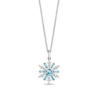 Collector’s Edition Enchanted Disney Frozen 10th Anniversary Snowflake Pendant and Stud Earrings Set in Sterling Silver