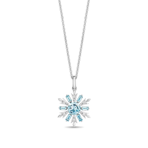 Collector’s Edition Enchanted Disney Frozen 10th Anniversary Snowflake Pendant and Stud Earrings Set in Sterling Silver