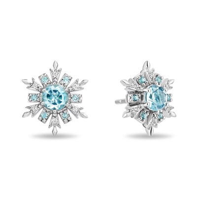 Collector’s Edition Enchanted Disney Frozen 10th Anniversary Snowflake Pendant and Stud Earrings Set in Sterling Silver