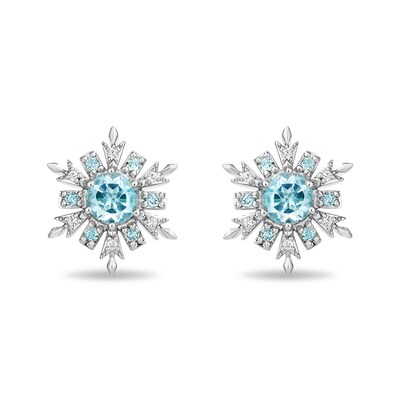 Collector’s Edition Enchanted Disney Frozen 10th Anniversary Snowflake Pendant and Stud Earrings Set in Sterling Silver