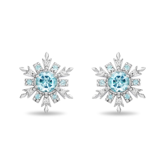 Collector’s Edition Enchanted Disney Frozen 10th Anniversary Snowflake Pendant and Stud Earrings Set in Sterling Silver