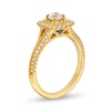 Thumbnail Image 2 of Vera Wang Love Collection Canadian Certified Centre Diamond 0.69 CT. T.W. Split Shank Engagement Ring in 14K Gold