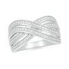 Thumbnail Image 0 of Diamond Accent Double Row Criss-Cross Ring in Sterling Silver