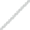 1.00 CT. T.W. Diamond "S" Line Bracelet in 10K White Gold - 7.25"