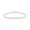 Thumbnail Image 1 of 1.00 CT. T.W. Diamond "S" Line Bracelet in 10K White Gold - 7.25"