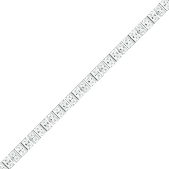 0.30 CT. T.W. Diamond Duo Link Bracelet in Sterling Silver - 7.5"