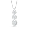 Thumbnail Image 0 of 1.00 CT. T.W. Multi-Diamond Graduated Trio Swirl Pendant in 10K White Gold