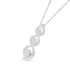 Thumbnail Image 1 of 1.00 CT. T.W. Multi-Diamond Graduated Trio Swirl Pendant in 10K White Gold