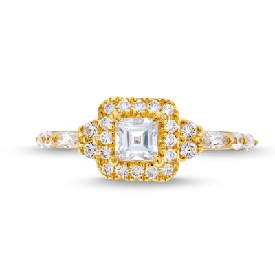 Vera Wang Love Collection Canadian Certified Princess Centre Diamond 0.95 CT. T.W. Engagement Ring in 14K Gold