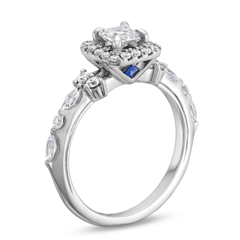 Vera Wang Love Collection Canadian Certified Princess Centre Diamond 0.95 CT. T.W. Engagement Ring in 14K White Gold