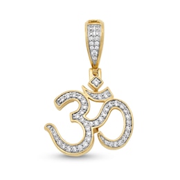 0.45 CT. T.W. Diamond Om Necklace Charm in 14K Gold