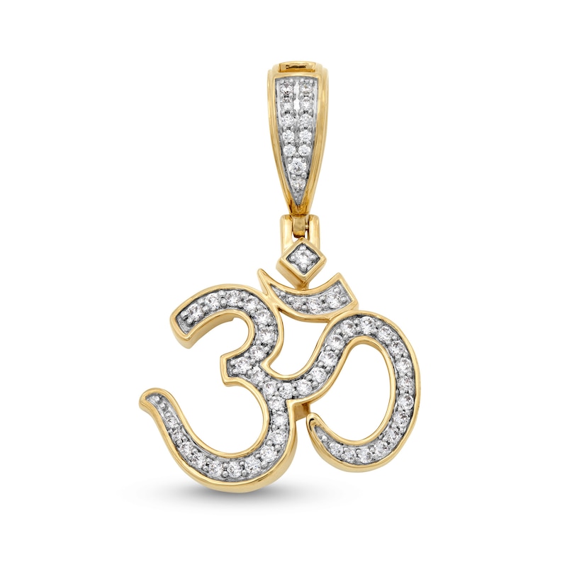 0.45 CT. T.W. Diamond Om Necklace Charm in 14K Gold|Peoples Jewellers