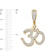 0.45 CT. T.W. Diamond Om Necklace Charm in 14K Gold