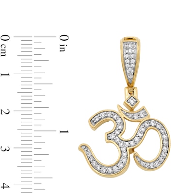 0.45 CT. T.W. Diamond Om Necklace Charm in 14K Gold