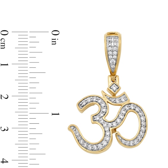 0.45 CT. T.W. Diamond Om Necklace Charm in 14K Gold