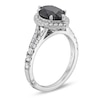 Thumbnail Image 2 of Monique Lhuillier Bliss 2.53 CT. T.W. Marquise Black and White Diamond Split Shank Engagement Ring in 14K White Gold
